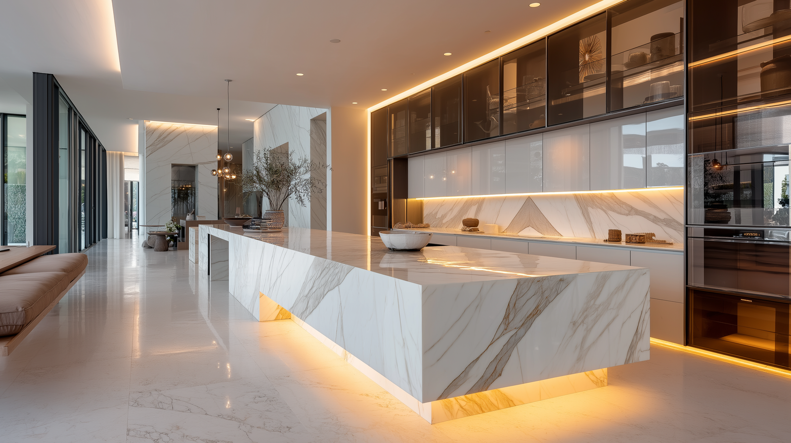 Smart home kitchen with adaptive automation scenes and integrated daily living control
