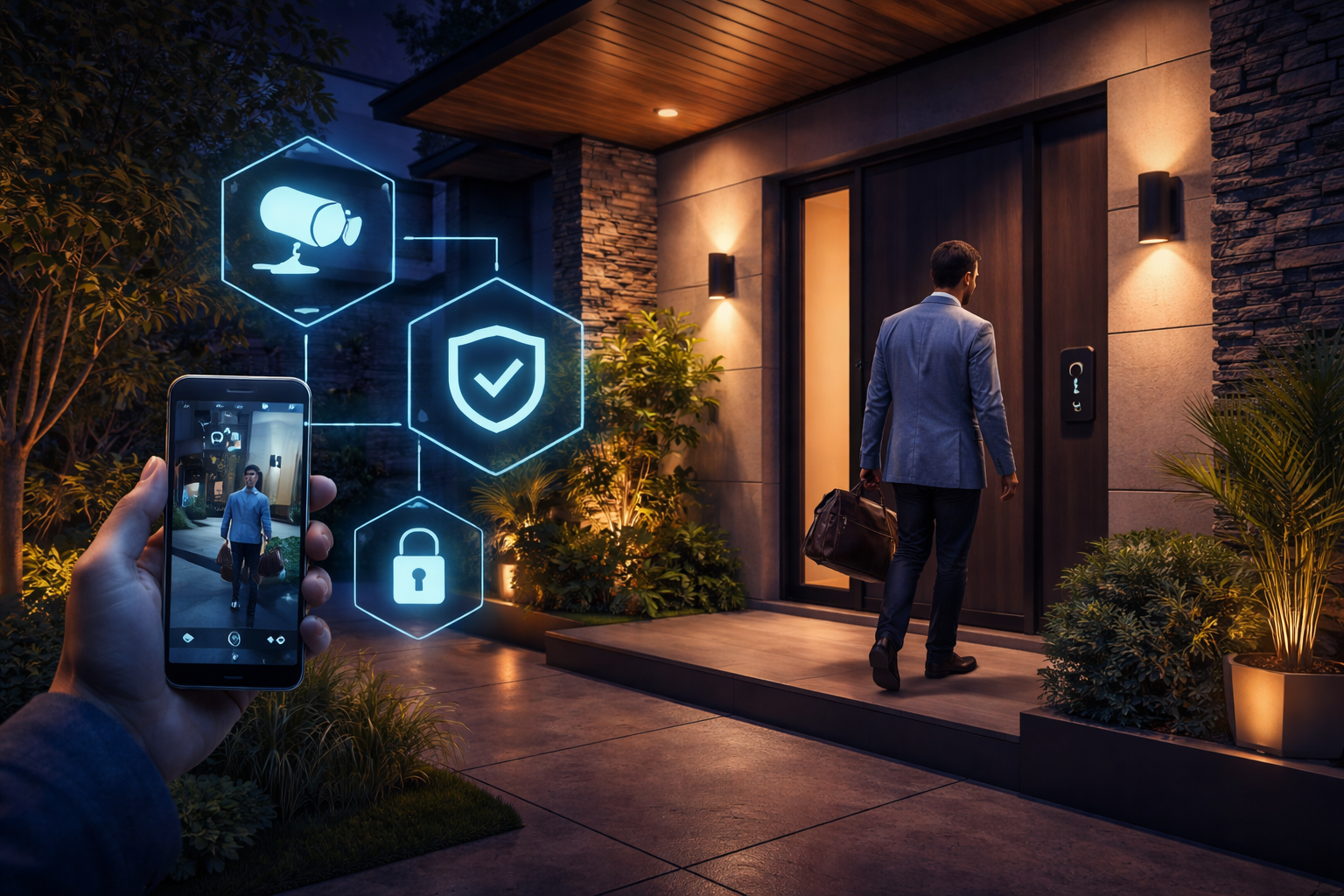 Smart home entrance with integrated access control and security